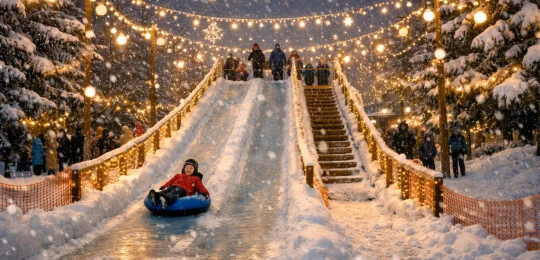 Где в Барнауле покататься на ватрушках и санках: карта горок 2025-2026 год - фото